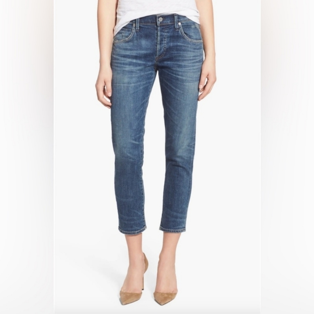Citizens Of Humanity Elsa Mid Rise Slim Fit Crop Jeans Size 27